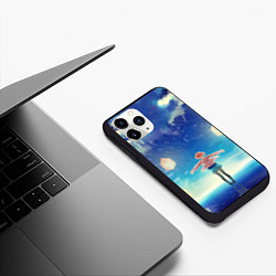 Чехол iPhone 11 Pro матовый Курияма фонари, цвет: 3D-черный — фото 2