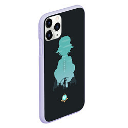 Чехол iPhone 11 Pro матовый SUCROSE САХАРОЗА ГЕНШИН ИМПАКТ, цвет: 3D-светло-сиреневый — фото 2
