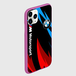 Чехол iPhone 11 Pro матовый BMW Логотип Узор, цвет: 3D-фиолетовый — фото 2