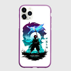 Чехол iPhone 11 Pro матовый Танджиро Камадо Клинок рассекающий демонов