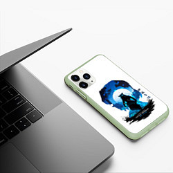 Чехол iPhone 11 Pro матовый Иноске Клинок рассекающий демонов, цвет: 3D-салатовый — фото 2