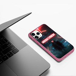 Чехол iPhone 11 Pro матовый Smash Into Pieces Big Bang Neon man, цвет: 3D-малиновый — фото 2