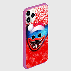 Чехол iPhone 11 Pro матовый POPPY PLAYTIME ХАГИ ВАГИ НОВОГОДНИЙ, СНЕЖИНКИ, цвет: 3D-фиолетовый — фото 2