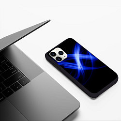 Чехол iPhone 11 Pro матовый Синяя бесконечность энергии, цвет: 3D-черный — фото 2
