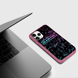 Чехол iPhone 11 Pro матовый NEON BLACKPINK АВТОГРАФЫ, цвет: 3D-малиновый — фото 2