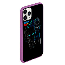 Чехол iPhone 11 Pro матовый Dragon Ball Z Dark, цвет: 3D-фиолетовый — фото 2