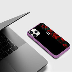 Чехол iPhone 11 Pro матовый РОЗЫ 11, цвет: 3D-фиолетовый — фото 2