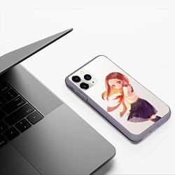 Чехол iPhone 11 Pro матовый Красотка Такаги, цвет: 3D-серый — фото 2