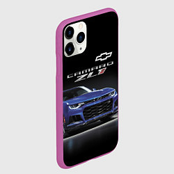 Чехол iPhone 11 Pro матовый Chevrolet Camaro ZL1 Motorsport, цвет: 3D-фиолетовый — фото 2