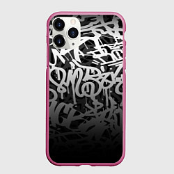 Чехол iPhone 11 Pro матовый GRAFFITI WHITE TAGS ГРАФФИТИ