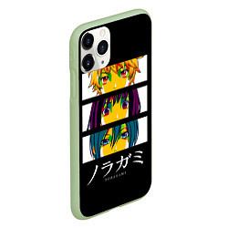 Чехол iPhone 11 Pro матовый Юкине, Ики и Ято - Noragami, цвет: 3D-салатовый — фото 2