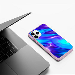 Чехол iPhone 11 Pro матовый Neon Holographic, цвет: 3D-розовый — фото 2