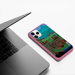 Чехол iPhone 11 Pro матовый Дом в Террарии, цвет: 3D-малиновый — фото 2