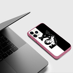 Чехол iPhone 11 Pro матовый FOX Лис, цвет: 3D-малиновый — фото 2