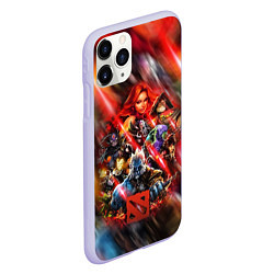 Чехол iPhone 11 Pro матовый ГЕРОИ DOTA 2 НЕОН АРТ, цвет: 3D-светло-сиреневый — фото 2