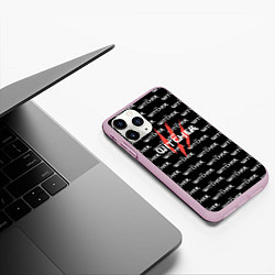 Чехол iPhone 11 Pro матовый The witcher Ведьмак, цвет: 3D-розовый — фото 2