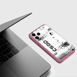 Чехол iPhone 11 Pro матовый Кс го : cs go, цвет: 3D-малиновый — фото 2