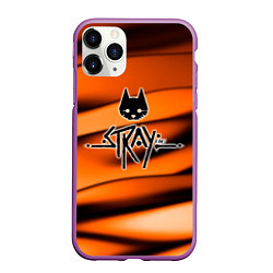 Чехол iPhone 11 Pro матовый Stray Логотип, цвет: 3D-фиолетовый