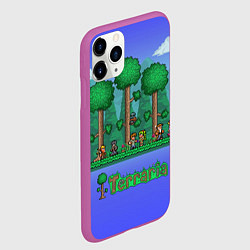 Чехол iPhone 11 Pro матовый Лесок из Террарии, цвет: 3D-фиолетовый — фото 2