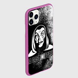Чехол iPhone 11 Pro матовый Бумажный дом ЧБ, цвет: 3D-фиолетовый — фото 2