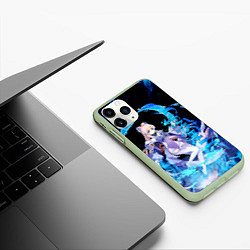 Чехол iPhone 11 Pro матовый КОКОМИ ГЕНШИН ИМПАКТ KOKOMI, цвет: 3D-салатовый — фото 2
