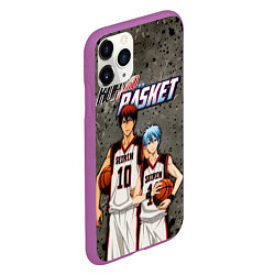 Чехол iPhone 11 Pro матовый Kuroko no Basket, Kagami Taiga Kuroko Tetsuya, цвет: 3D-фиолетовый — фото 2