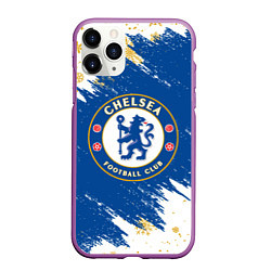 Чехол iPhone 11 Pro матовый НОВОГОДНИЙ ЧЕЛСИ, CHELSEA НОВЫЙ ГОД, цвет: 3D-фиолетовый