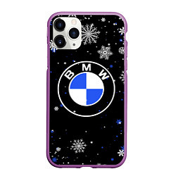 Чехол iPhone 11 Pro матовый НОВОГОДНИЙ БМВ НОВЫЙ ГОД BMW