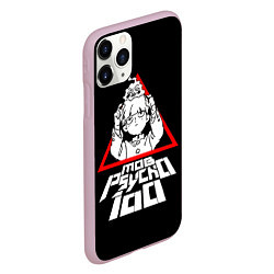 Чехол iPhone 11 Pro матовый Mob Psycho 100 Кагеяма и Ямочки, цвет: 3D-розовый — фото 2