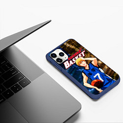 Чехол iPhone 11 Pro матовый Kuroko no Basuke, Рёта Кисе Kise Ryota, цвет: 3D-тёмно-синий — фото 2