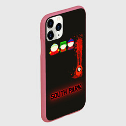 Чехол iPhone 11 Pro матовый Южный парк главные персонажи South Park, цвет: 3D-малиновый — фото 2