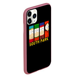 Чехол iPhone 11 Pro матовый South Park - Южный парк главные герои, цвет: 3D-малиновый — фото 2