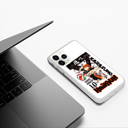 Чехол iPhone 11 Pro матовый Волейбол Хината 10, цвет: 3D-белый — фото 2