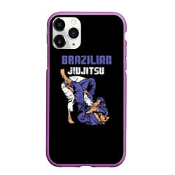 Чехол iPhone 11 Pro матовый BRAZILIAN JIU JITSU - BJJ, цвет: 3D-фиолетовый