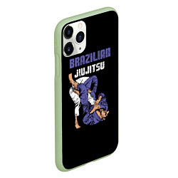 Чехол iPhone 11 Pro матовый BRAZILIAN JIU JITSU - BJJ, цвет: 3D-салатовый — фото 2