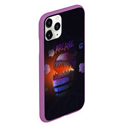 Чехол iPhone 11 Pro матовый Бомба Джинкс ARCANE, цвет: 3D-фиолетовый — фото 2