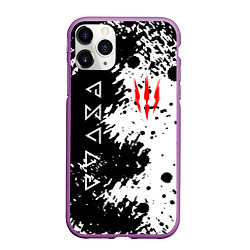 Чехол iPhone 11 Pro матовый The Witcher black & white