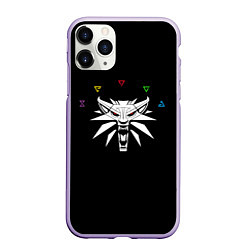 Чехол iPhone 11 Pro матовый LOGO THE WITCHER