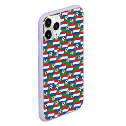 Чехол iPhone 11 Pro матовый Голландия футбол, цвет: 3D-светло-сиреневый — фото 2