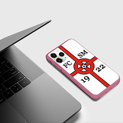 Чехол iPhone 11 Pro матовый FCSM-1922, цвет: 3D-малиновый — фото 2