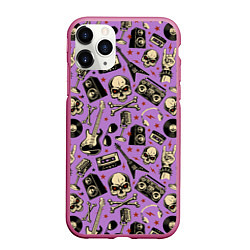 Чехол iPhone 11 Pro матовый Rock n Roll alive!, цвет: 3D-малиновый