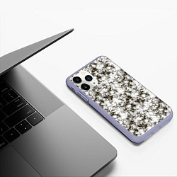 Чехол iPhone 11 Pro матовый Зимний Камуфляж цифра, цвет: 3D-светло-сиреневый — фото 2