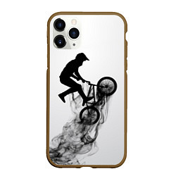 Чехол iPhone 11 Pro матовый ВЕЛОСПОРТ BMX Racing, цвет: 3D-коричневый