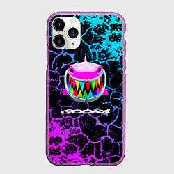 Чехол iPhone 11 Pro матовый 6IX9INE: ТРЕЩИНЫ, цвет: 3D-фиолетовый