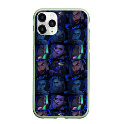 Чехол iPhone 11 Pro матовый LEAGUE Of LEGENDS - JINX, цвет: 3D-салатовый