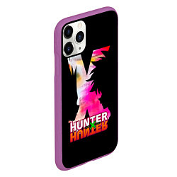 Чехол iPhone 11 Pro матовый Hunter x Hunter - Гон x Киллуа, цвет: 3D-фиолетовый — фото 2