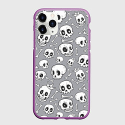 Чехол iPhone 11 Pro матовый Skulls & bones