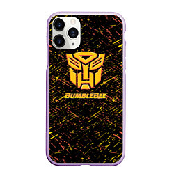 Чехол iPhone 11 Pro матовый Bumblebee трансформеры, цвет: 3D-сиреневый