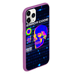 Чехол iPhone 11 Pro матовый Error code: Hacker Хакер программист, цвет: 3D-фиолетовый — фото 2
