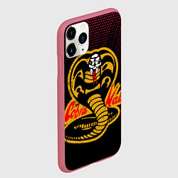 Чехол iPhone 11 Pro матовый Кобра кай с узором, цвет: 3D-малиновый — фото 2